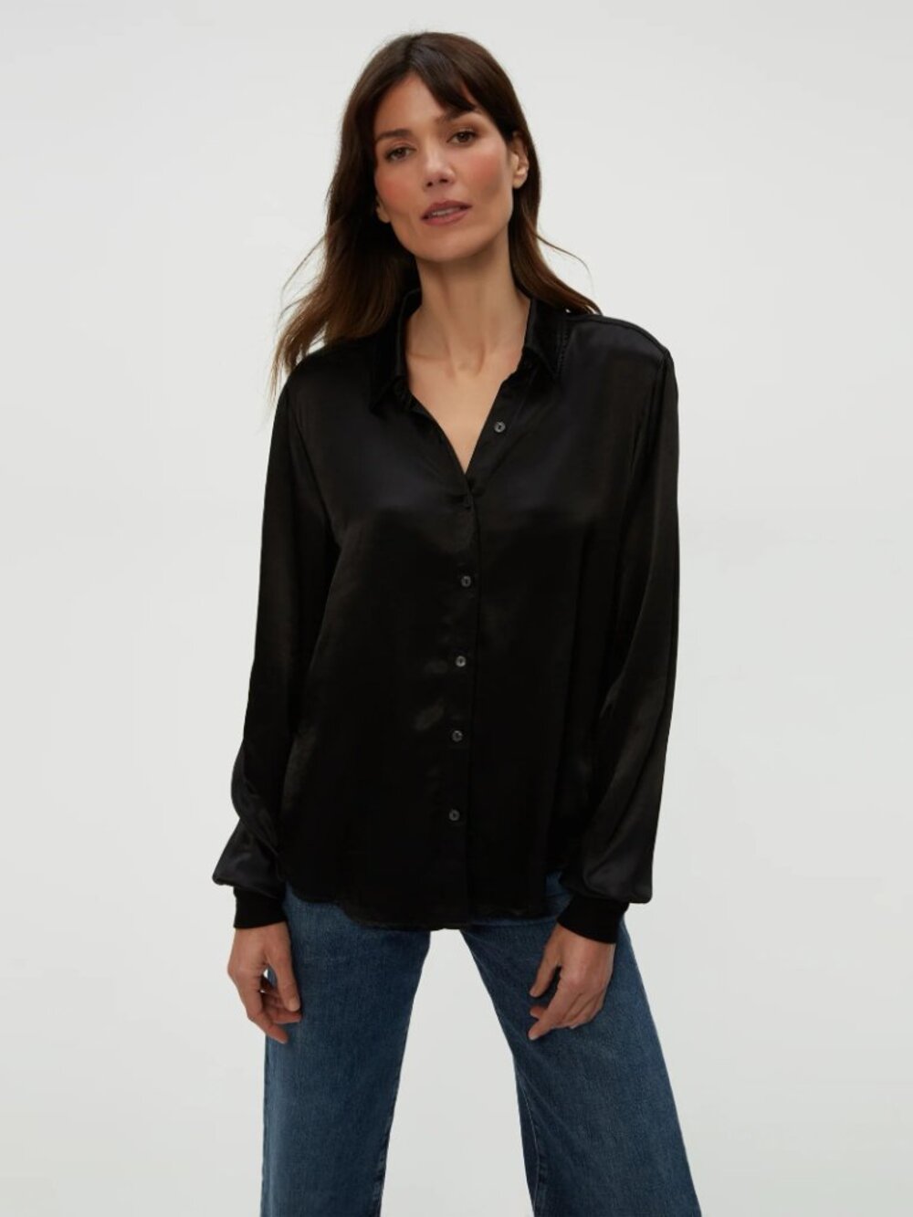 H&M Black Women's Button-Down Shirt